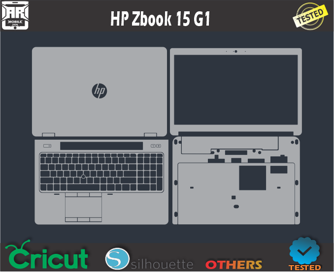 HP Zbook 15 G1 Skin Template Vector