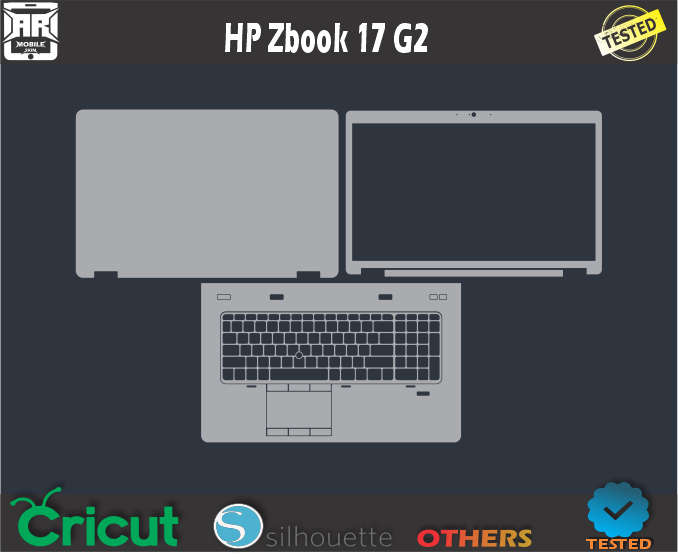 HP Zbook 17 G2 Skin Template Vector