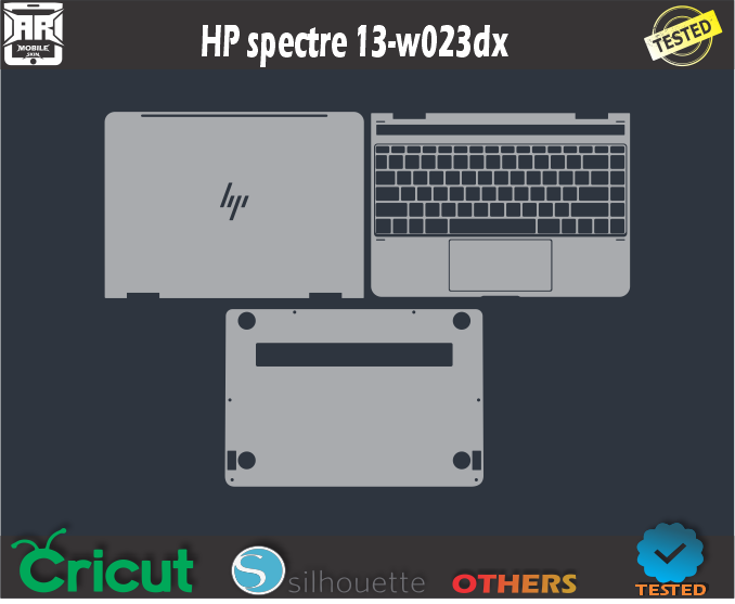HP spectre 13-w023dx Skin Template Vector