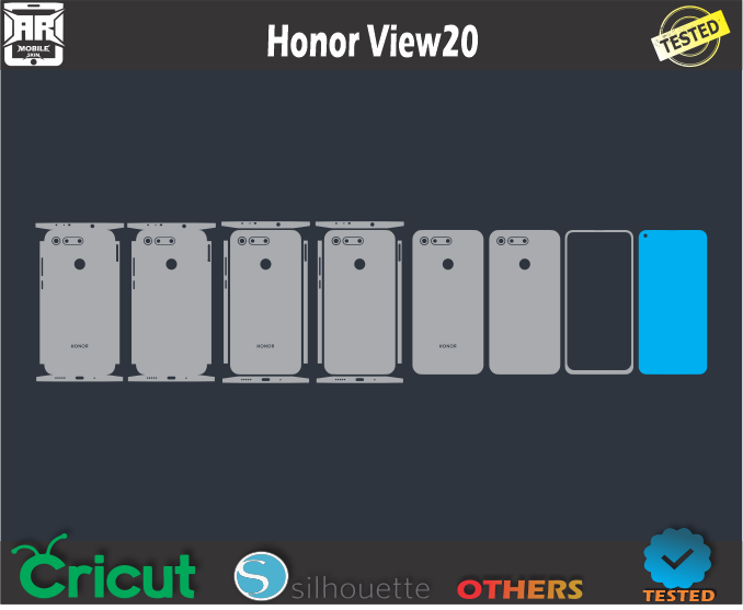 Honor View20 Skin Template Vector