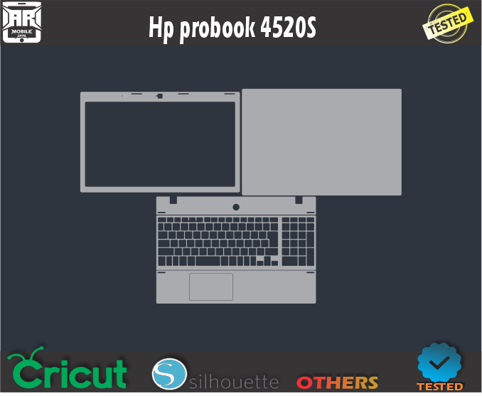 Hp probook 4520S Skin Template Vector