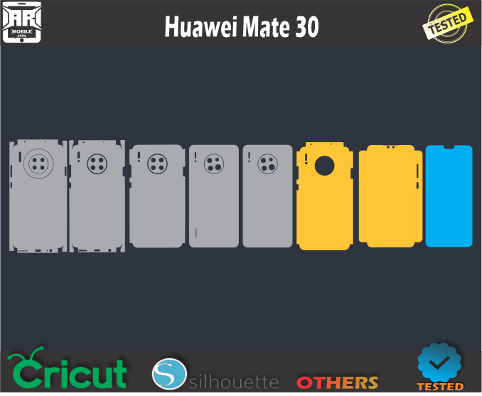Huawei Mate 30 Skin Template Vector