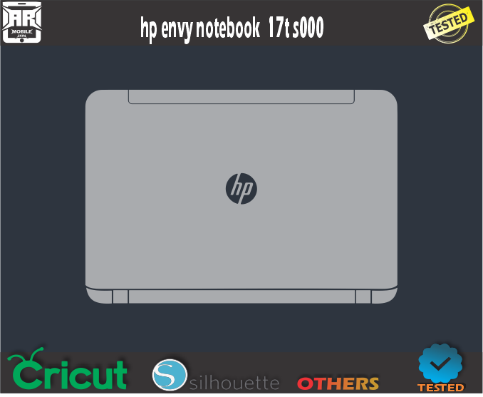 HP envy notebook 17t s000 Skin Template Vector