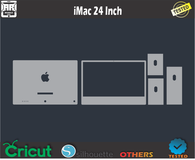 iMac 24 Inch Skin Template Vector
