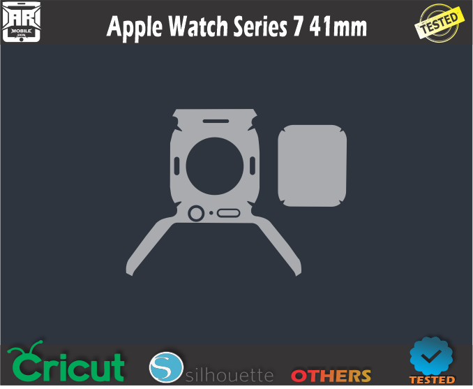 Apple Watch Series 7 41mm Skin Template Vector