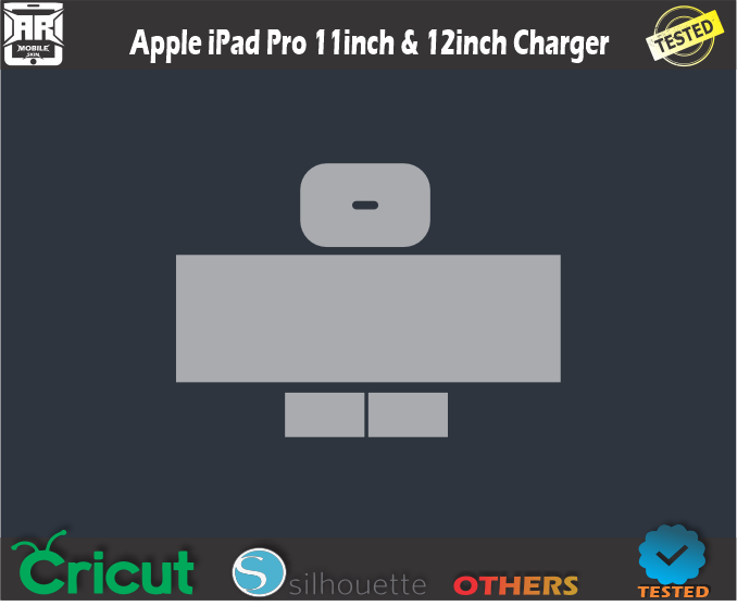 Apple iPad Pro 11inch & 12inch Charger Skin Template Vector