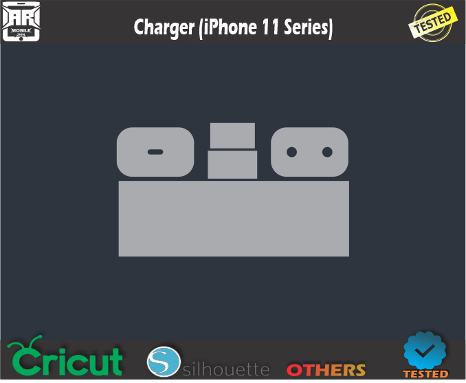 iPhone 11 Series Charger Skin Template Vector