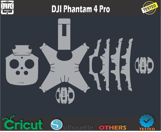 DJI Phantom 4 Pro Skin Template Vector