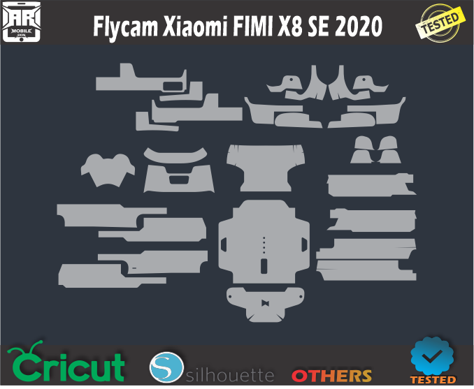 Flycam Xiaomi FIMI X8 SE 2020 Skin Template Vector