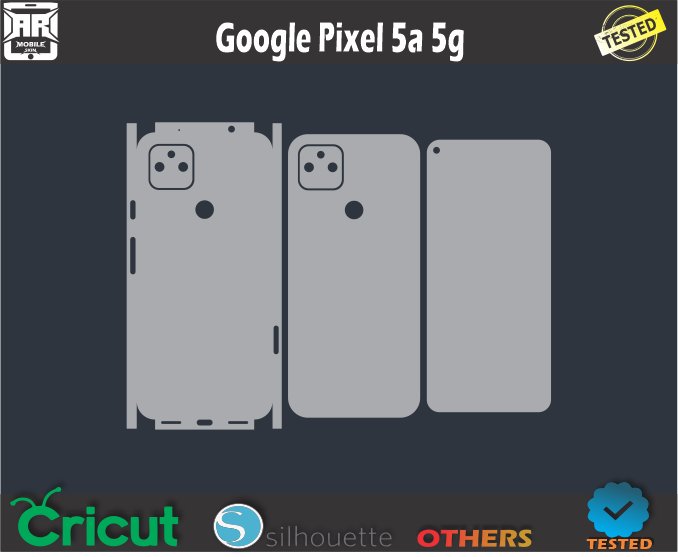 Google Pixel 5a 5g Skin Template Vector