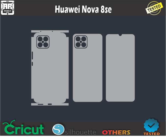 Huawei Nova 8se Skin Template Vector