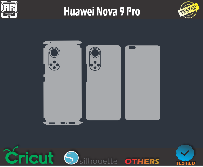 Huawei Nova 9 Pro Skin Template Vector