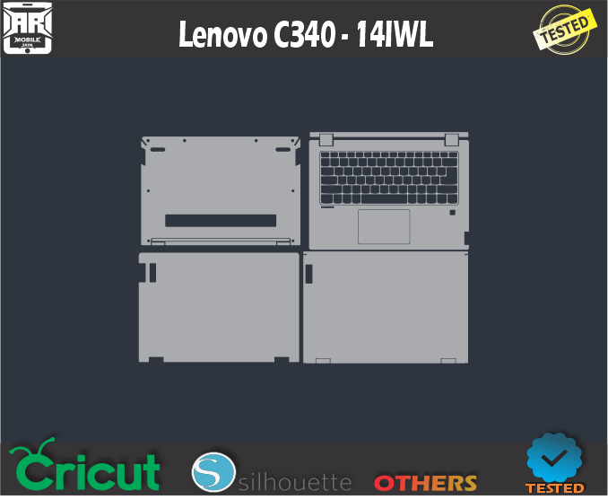 Lenovo C340 – 14IWL Skin Template Vector