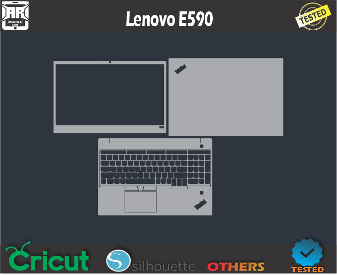 Lenovo E590 Skin Template Vector