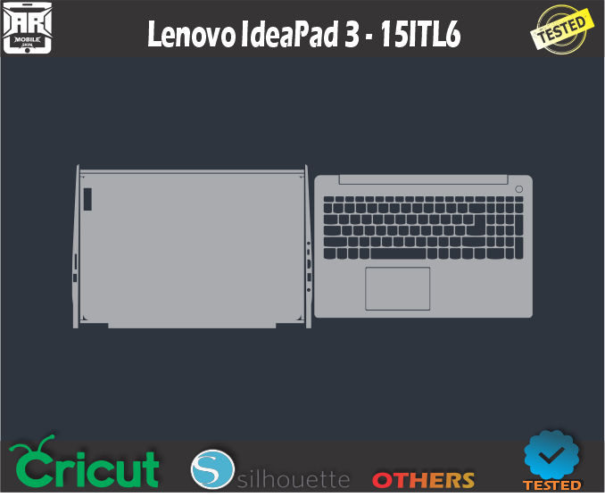 Lenovo IdeaPad 3-15ITL6 Skin Template Vector