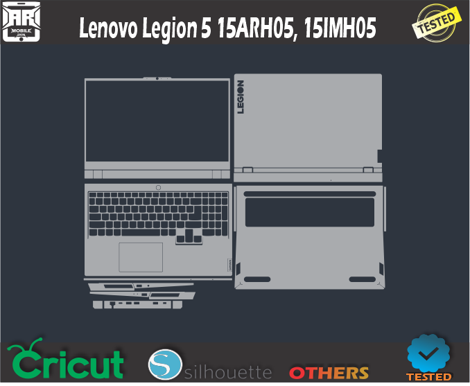 Lenovo Legion 5 15ARH05 15IMH05 Skin Template Vector