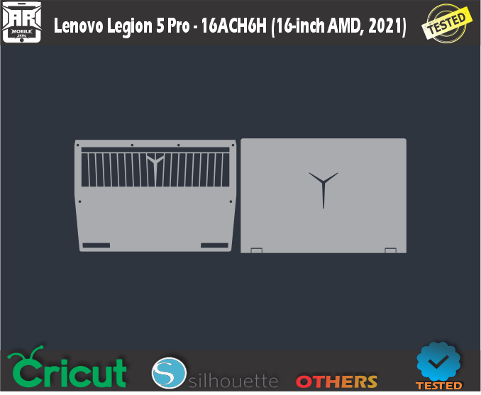 Lenovo Legion 5 Pro-16ACH6H (16-inch AMD 2021) Skin Template Vector