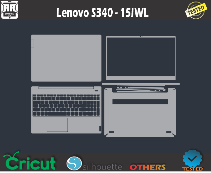 Lenovo S340-15IWL Skin Template Vector
