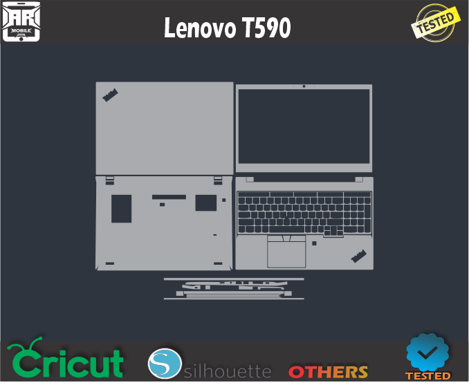 Lenovo T590 Skin Template Vector