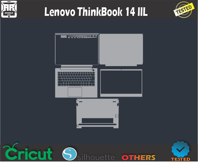 Lenovo ThinkBook 14 IIL Skin Template Vector