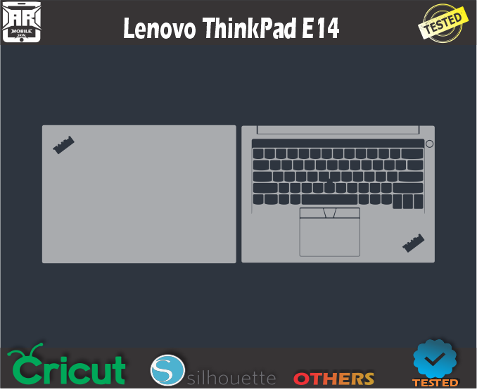 Lenovo ThinkPad E14 Skin Template Vector
