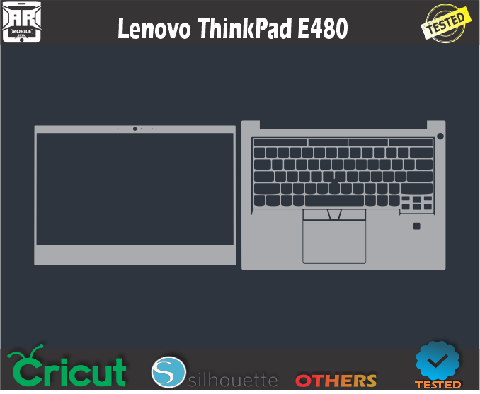 Lenovo ThinkPad E480 Skin Template Vector