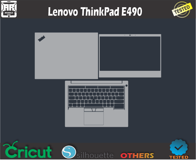 Lenovo ThinkPad E490 Skin Template Vector