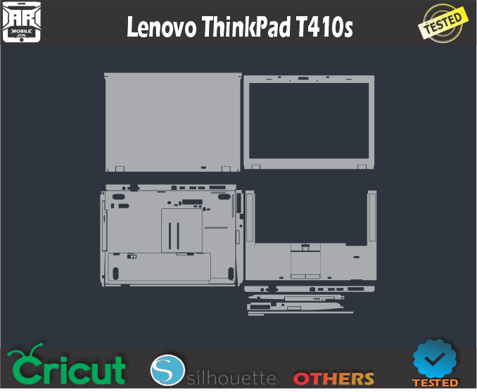Lenovo ThinkPad T410s Skin Template Vector