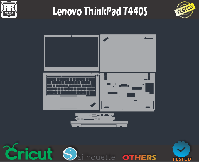 Lenovo ThinkPad T440S Skin Template Vector