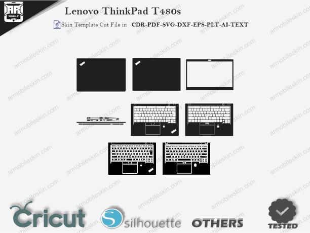 Lenovo T480s Skin Template Vector