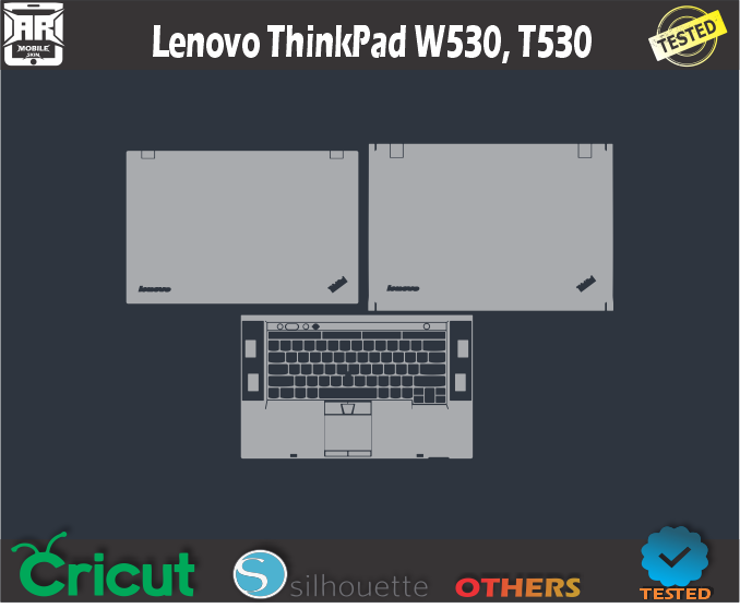 Lenovo ThinkPad W530 T530 Skin Template Vector