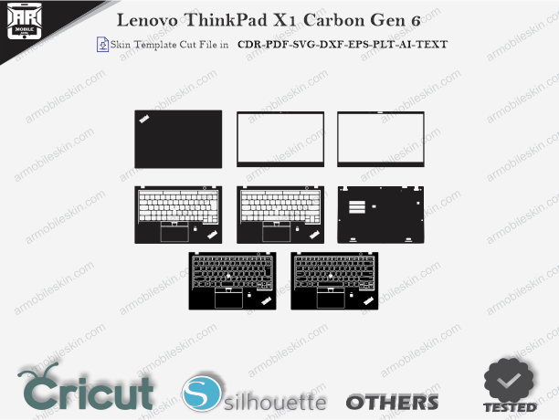 Lenovo Thinkpad X1 Carbon Gen6 Skin Template Vector