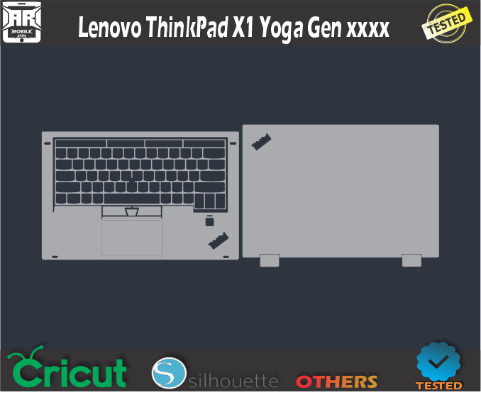 Lenovo ThinkPad X1 Yoga Gen xxxx Skin Template Vector
