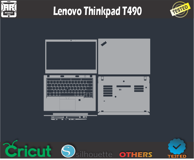 Lenovo Thinkpad T490 Skin Template Vector