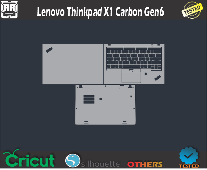 Lenovo Thinkpad X1 Carbon Gen6 Skin Template Vector