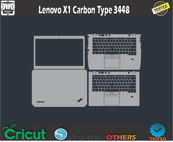 Lenovo X1 Carbon Type 3448 Skin Template Vector