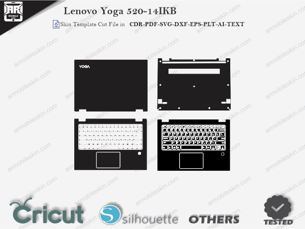 lenovo Yoga 520-14ikb Skin Template Vector