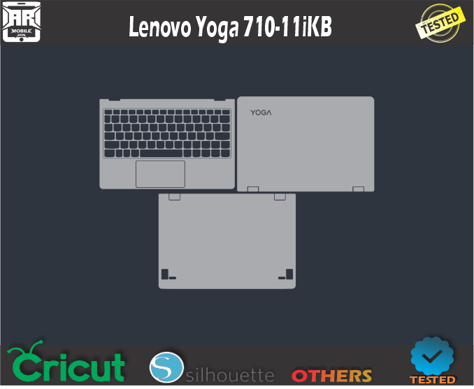 Lenovo Yoga 710-11iKB Skin Template Vector