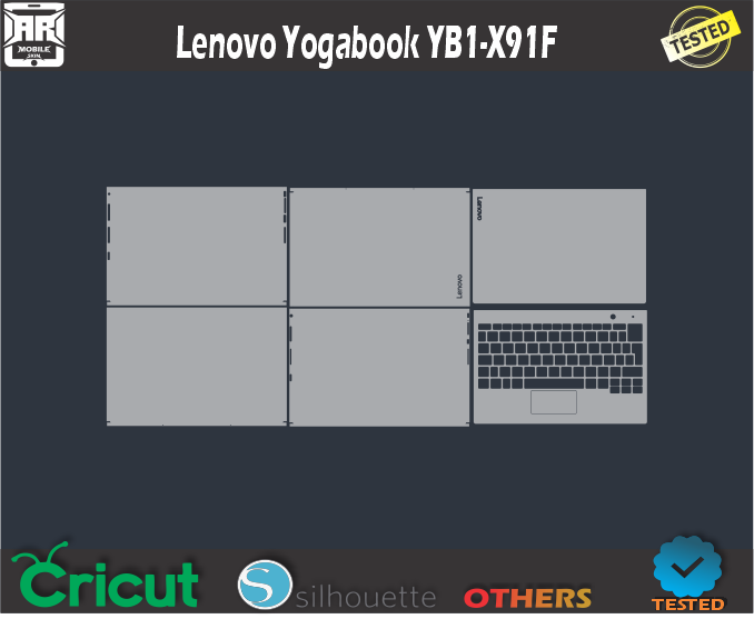 Lenovo Yogabook YB1-X91F Skin Template Vector
