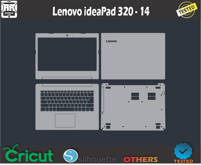 Lenovo ideaPad 320 -14 Skin Template Vector