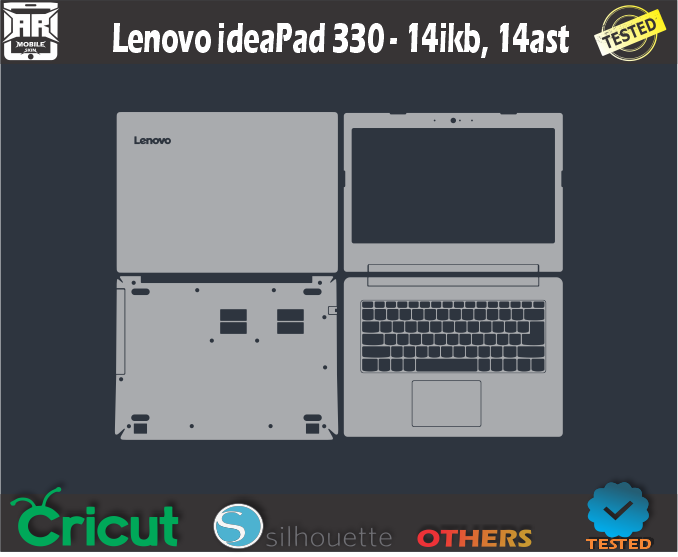 Lenovo ideaPad 330 -14ikb 14ast Skin Template Vector