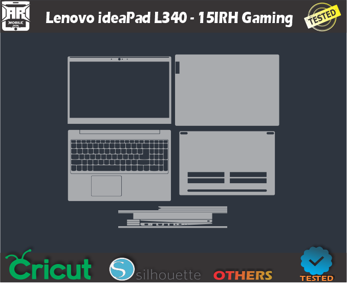 Lenovo idea Pad L340-15IRH Skin Template Vector