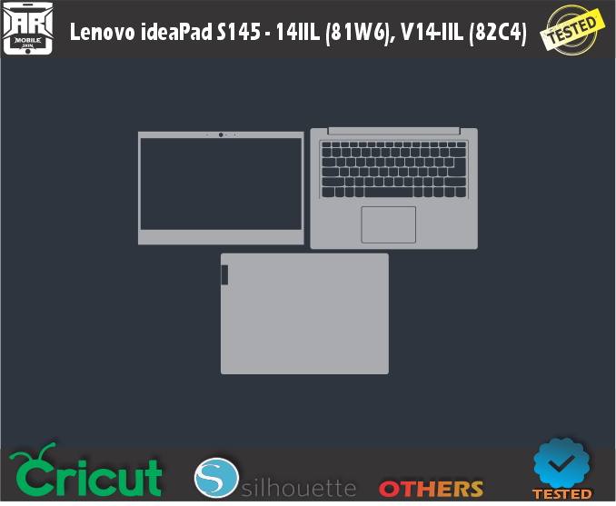 Lenovo ideaPad S145-14IIL (81W6) V14-IIL (82C4) Skin Template Vector