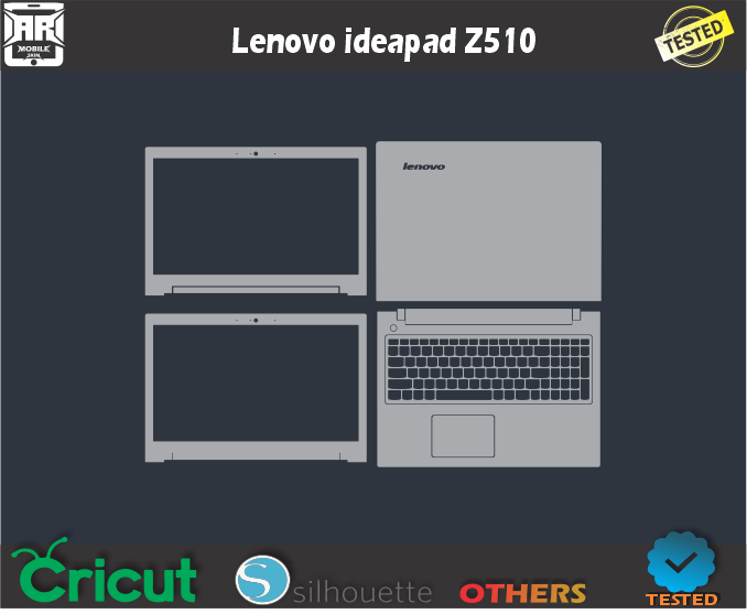 Lenovo ideapad Z510 Skin Template Vector