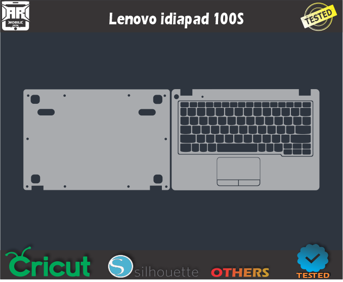 Lenovo idiapad 100S Skin Template Vector