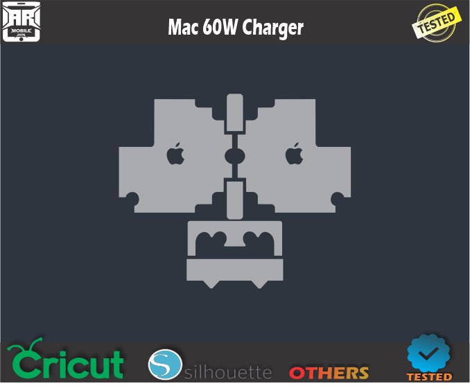 Mac 60W Charger Skin Template Vector