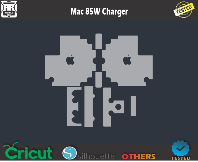 Mac 85W Charger Skin Template Vector
