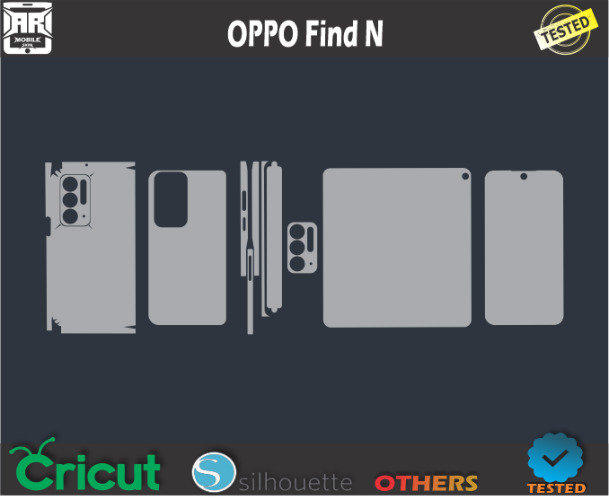 OPPO Find N Skin Template Vector