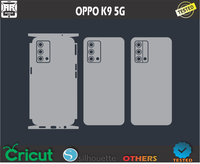 OPPO K9 5G Skin Template Vector