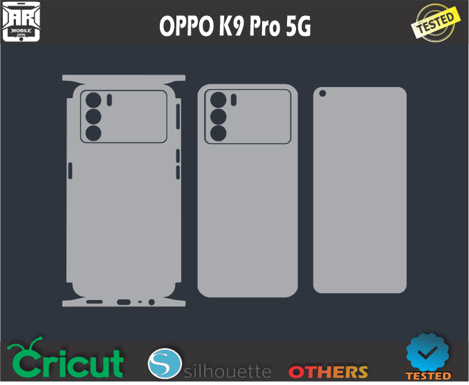 OPPO K9 Pro 5G Skin Template Vector